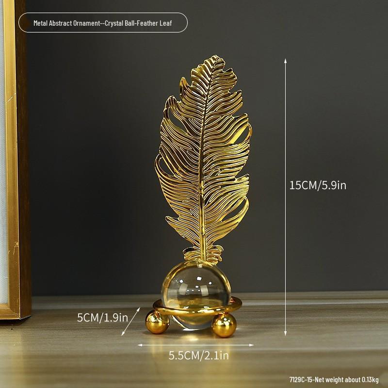 Golden Light Luxury Resin Handicrafts Collection: Ornaments for Office, Living Room, Wine & TV Cabinets