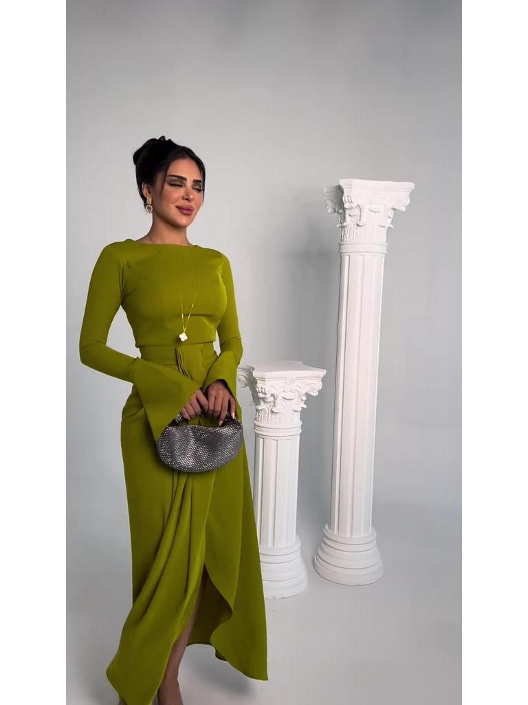 European and American Women's Spring 2025 Satin Evening Gown