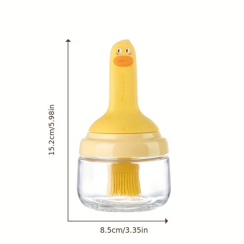 

1pc Cartoon Duck Shaped Barbecue Oil Bottle, Comes with an Oil Brush, Silicone Grip, Can Hold Oil Inside, Baking Brush, Barbecue Brush, Easy to Clean,