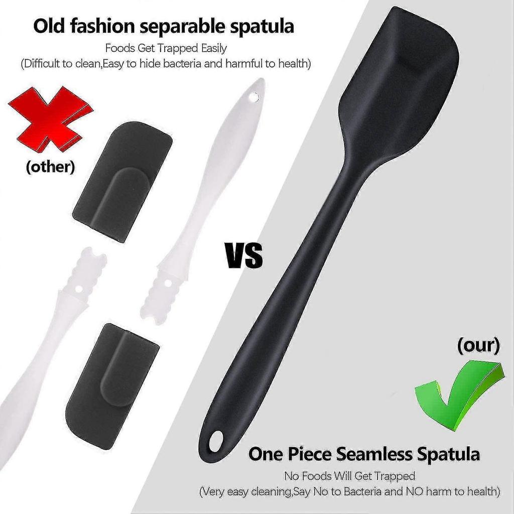 6pcs Dough Scraper Set, Silicone Dough Spatula With Metal Core Heat Resistant Non Stick Bpa Free
