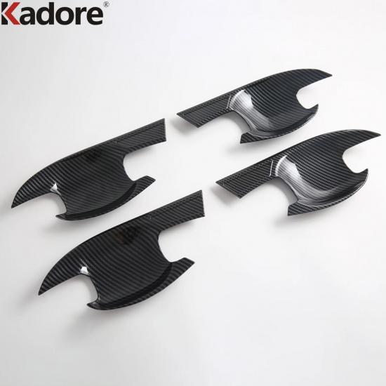 For Subaru Forester 2025 2026 Carbon Fiber Door Handle Cover Trim Side Door Handles Bowl Cup Frame Overlay Car Accessories
