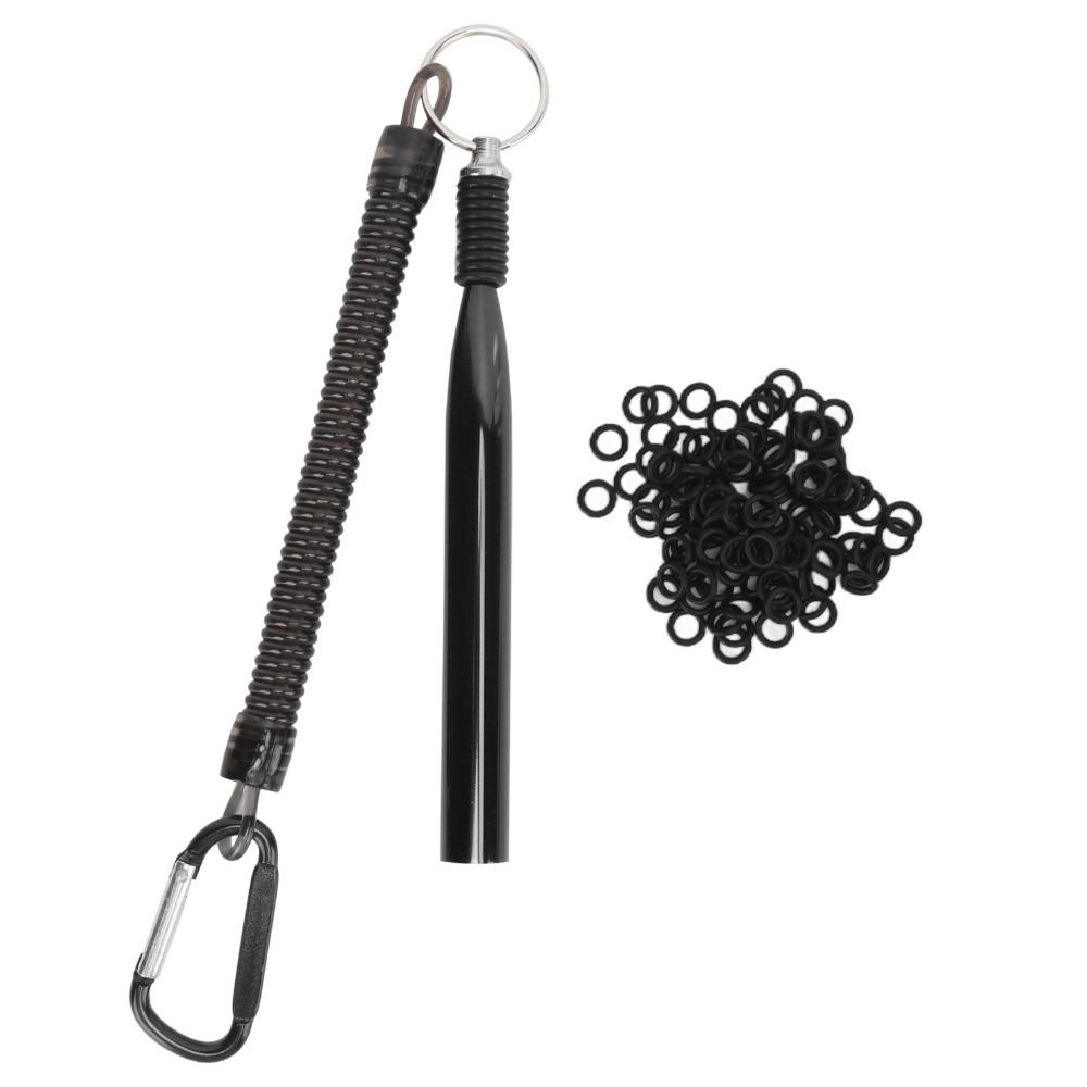 Durable Aluminium Alloy Soft Baits Tool 100 O Rings Multicolor Wacky Ring Tool Wacky Worm Kit Fishing