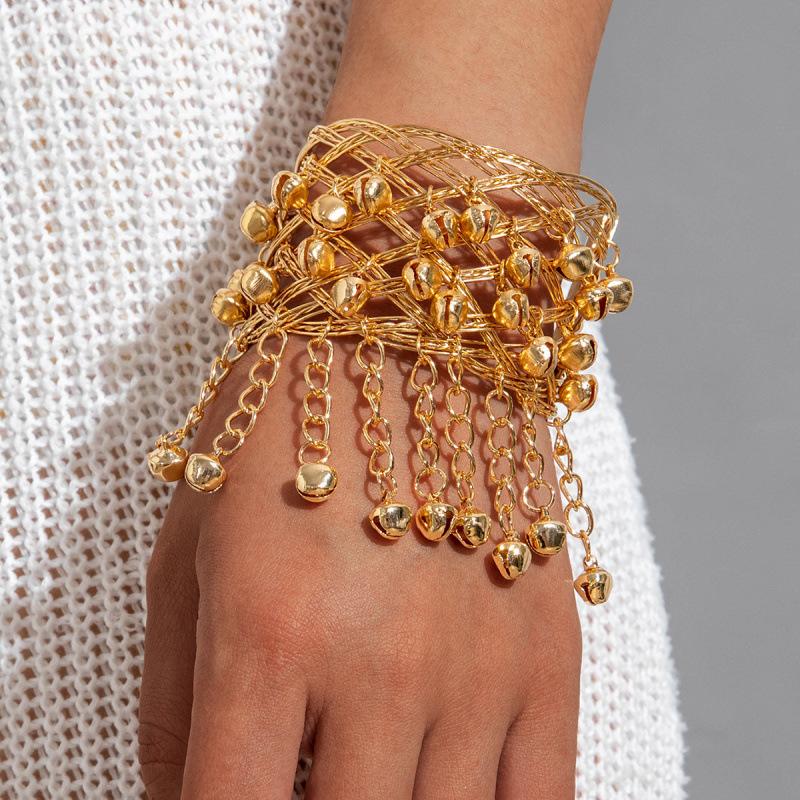 

Accessories, Vintage Bell Metal Arm Chain Indian Dance Bell Wristband Bracelet Accessories Arm Accessories