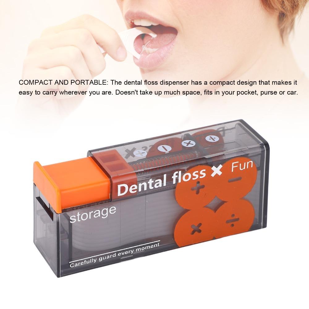 

3 Pcs Auto Popping Floss Pick Case Refillable Floss Pick Holder Automatic Toothpick Dispenser Hotel помаранчевий