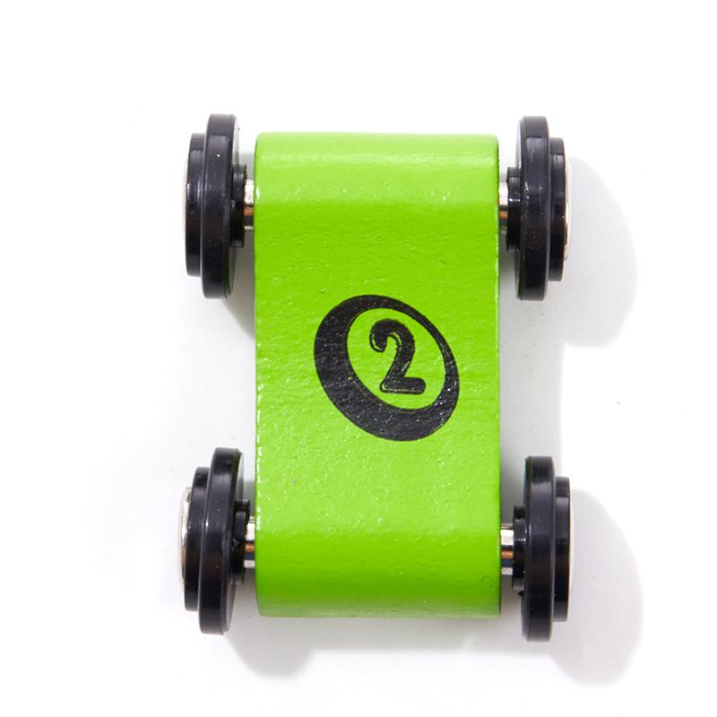 

Дерев яна дитяча гірка машинка візок трек для гірки інерційний іграшковий планер з відтягуванням назад зелений