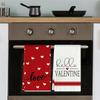 M-Modern-Valentine's Day Kitchen Towels Set Of 2, Love Valentine's Day Dish Towels 3D Printed Towels Durable Easy To Use 43X66cm