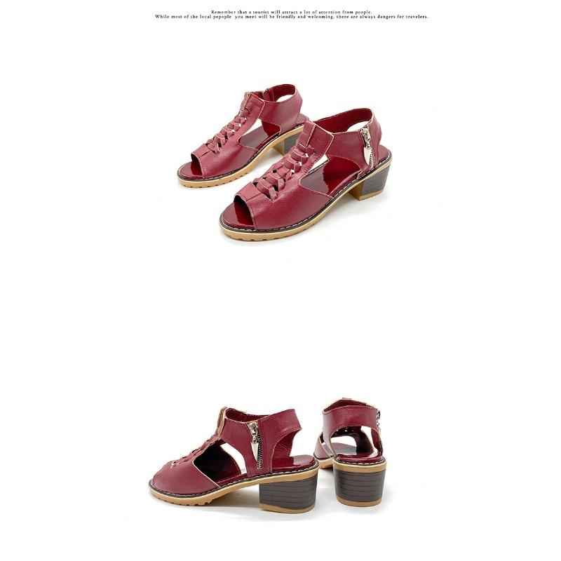 Summer New Color Women's Sandals Side Zipper Fashion Women's Sandals Women's Shoes