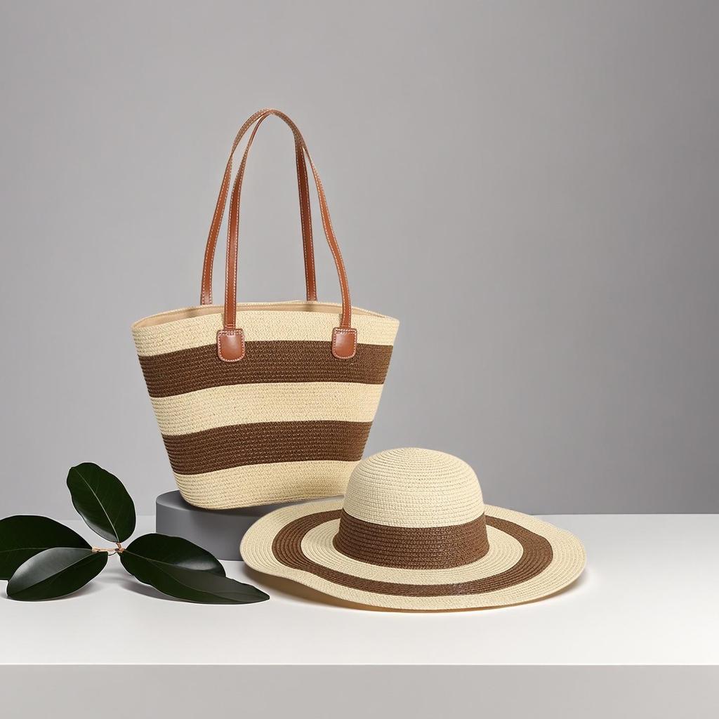 Trendy French One-Shoulder Straw Tote: Large-Capacity Woven Beach & Vacation Handbag for Women