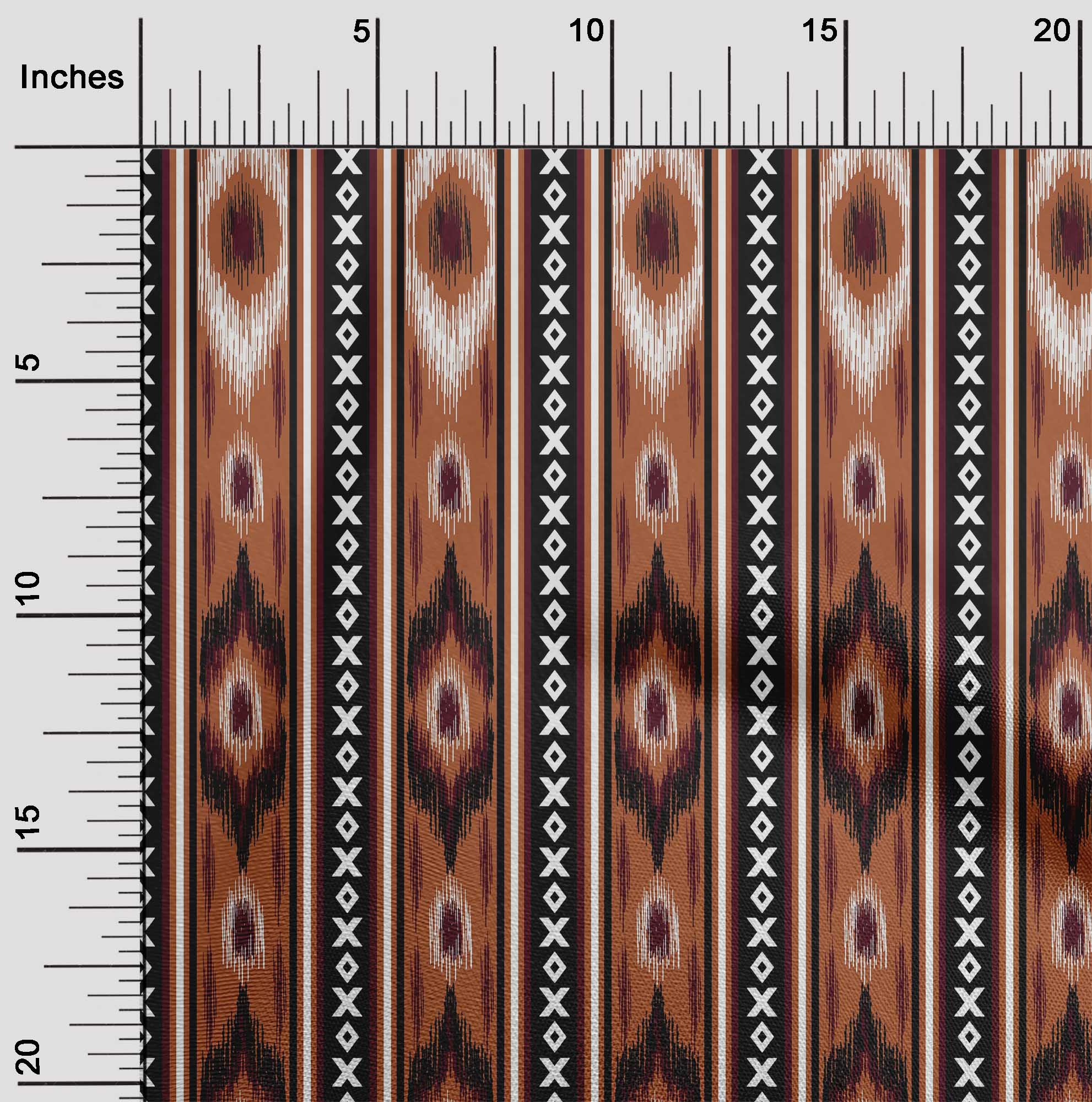 

oneOone Cotton Flex Dusty Teal Green Тканина в смужку та етнічна тканина Ikat для пошиття тканини для рукоділля з принтом у дворі 40 дюймів 42 Inch Wide - Viscose Chiffon іржі коричневого кольору