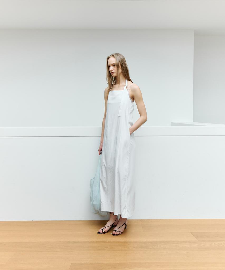 Deolil Halterneck Dress_Ivory