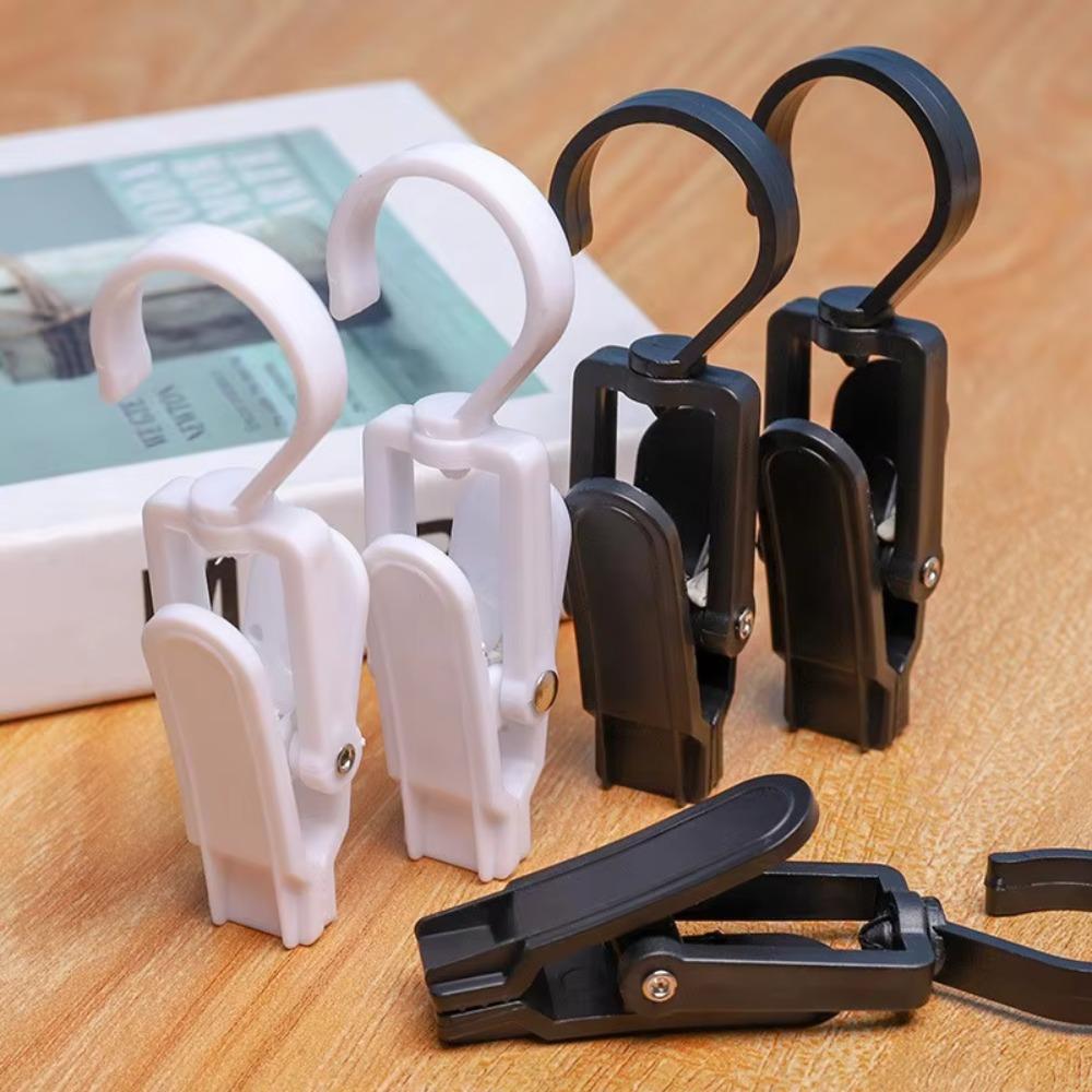 360° Rotation Plastic Clip Durable Multi-Purpose Hook Clothes Storage Clip Compact Design Space Management Curtain Clip