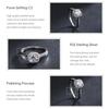 Modian 925 Sterling Silver Round Clear Cubic Zirconia Engagement Rings For Women Wedding Promise Statement Jewelry Gift