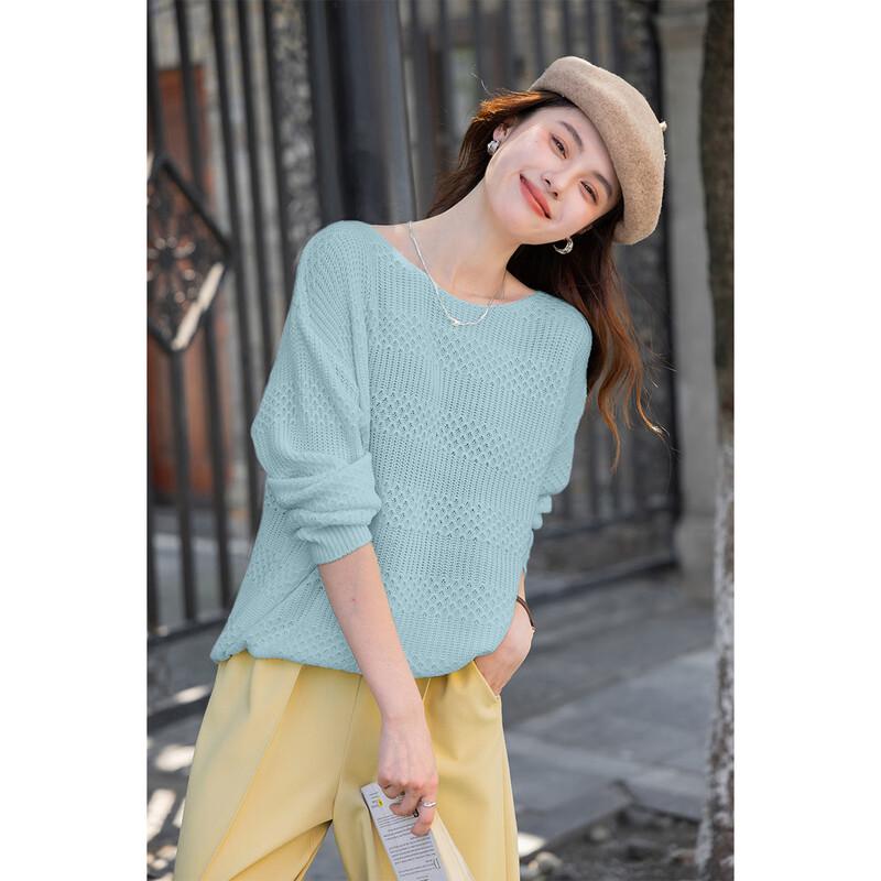 Mocana Textured Long Sleeve Knit Top