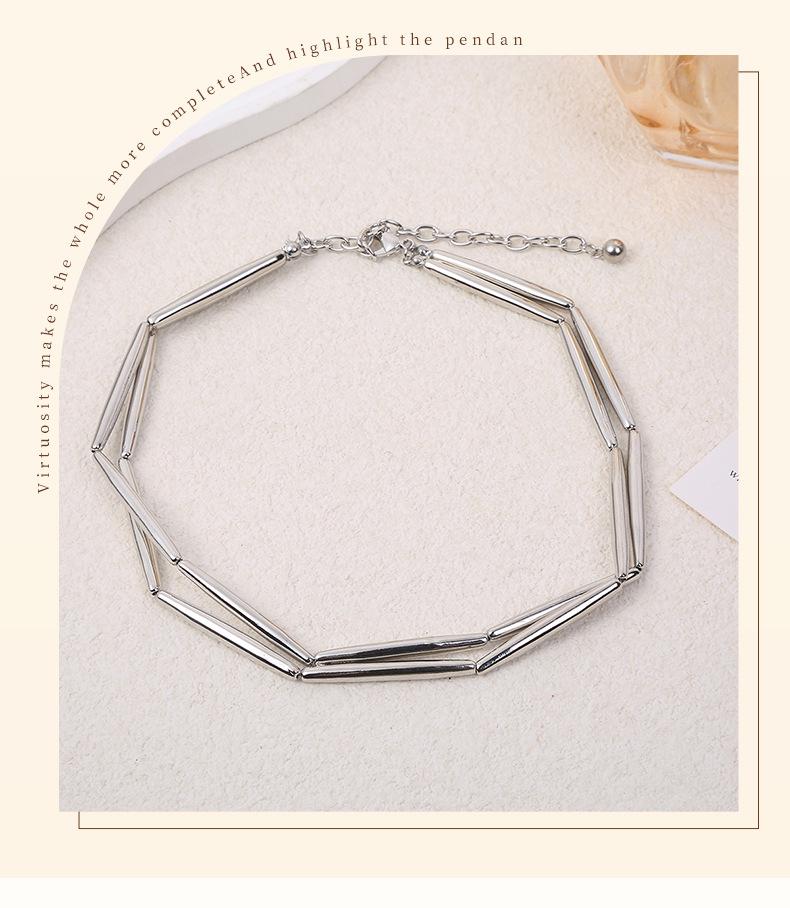Mehrschichtige Hip-Hop-Anhänger-Halskette: Dicke Kette, Langer Stil, Unisex Schlüsselbein Schmuck