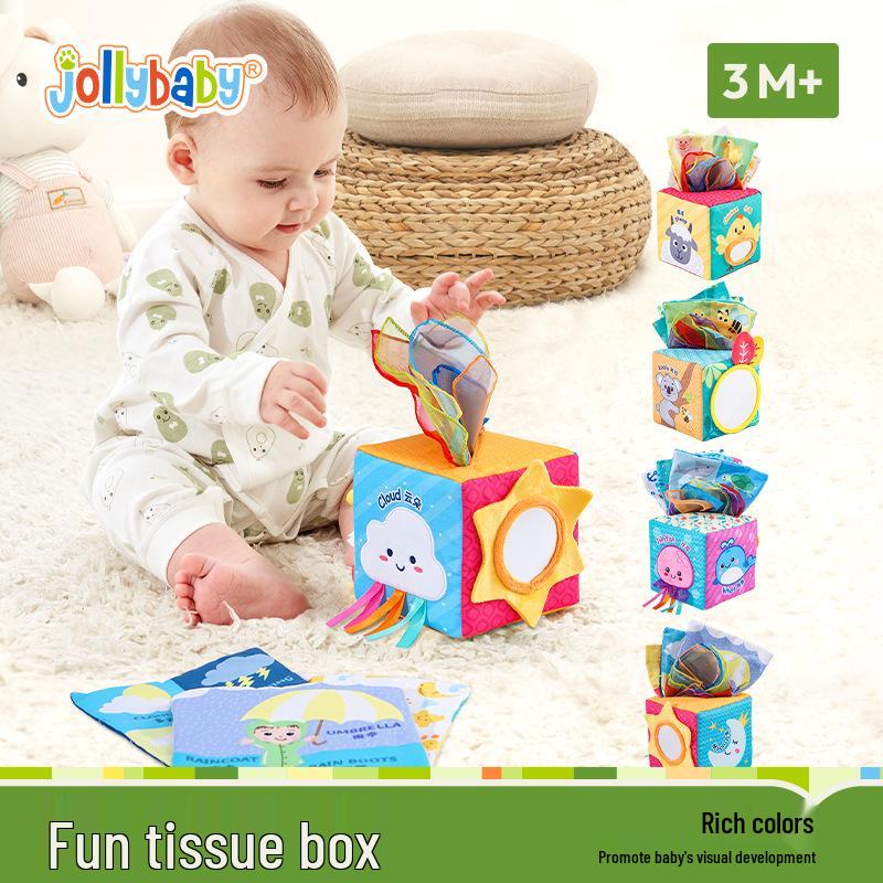 

Jollybaby Прочный тканевый кубик-пазл