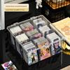 Transparent Large-Capacity Game Card and Cable Organizer with Removable Dividers