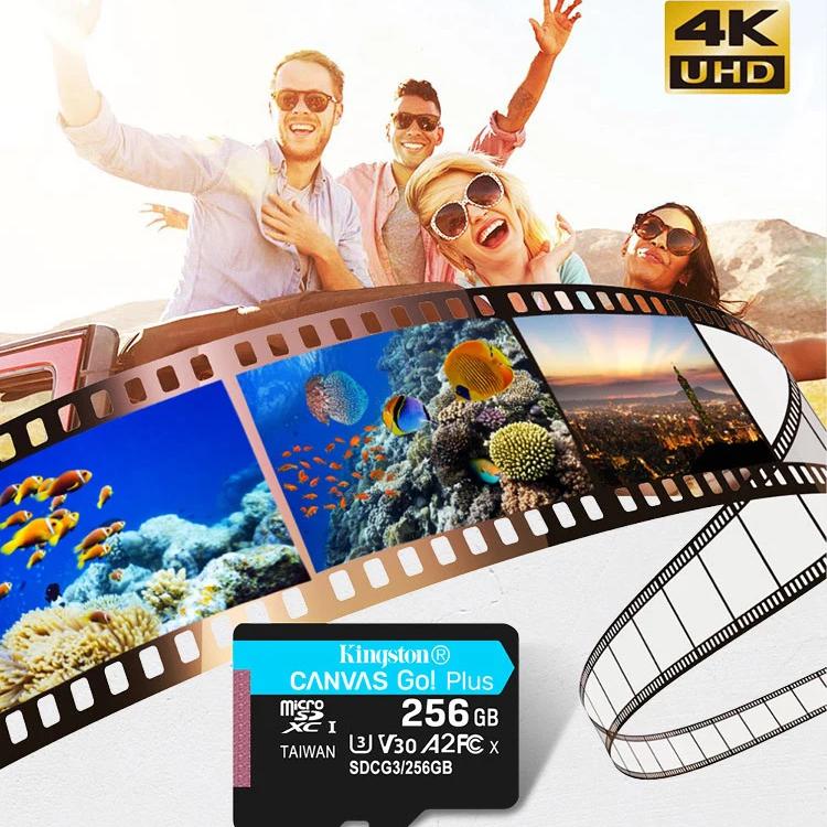 Kingston Micro SD-Speicherkarte, 512 GB, TF-Karte, 64 GB, 128 GB, 256 GB, U3 V30 A2, Hochgeschwindigkeits-Micro-SD-Karte, bis zu 170 Mbit/s, 4K-Flash-TF-Karte für Action-Cams, Drohnen