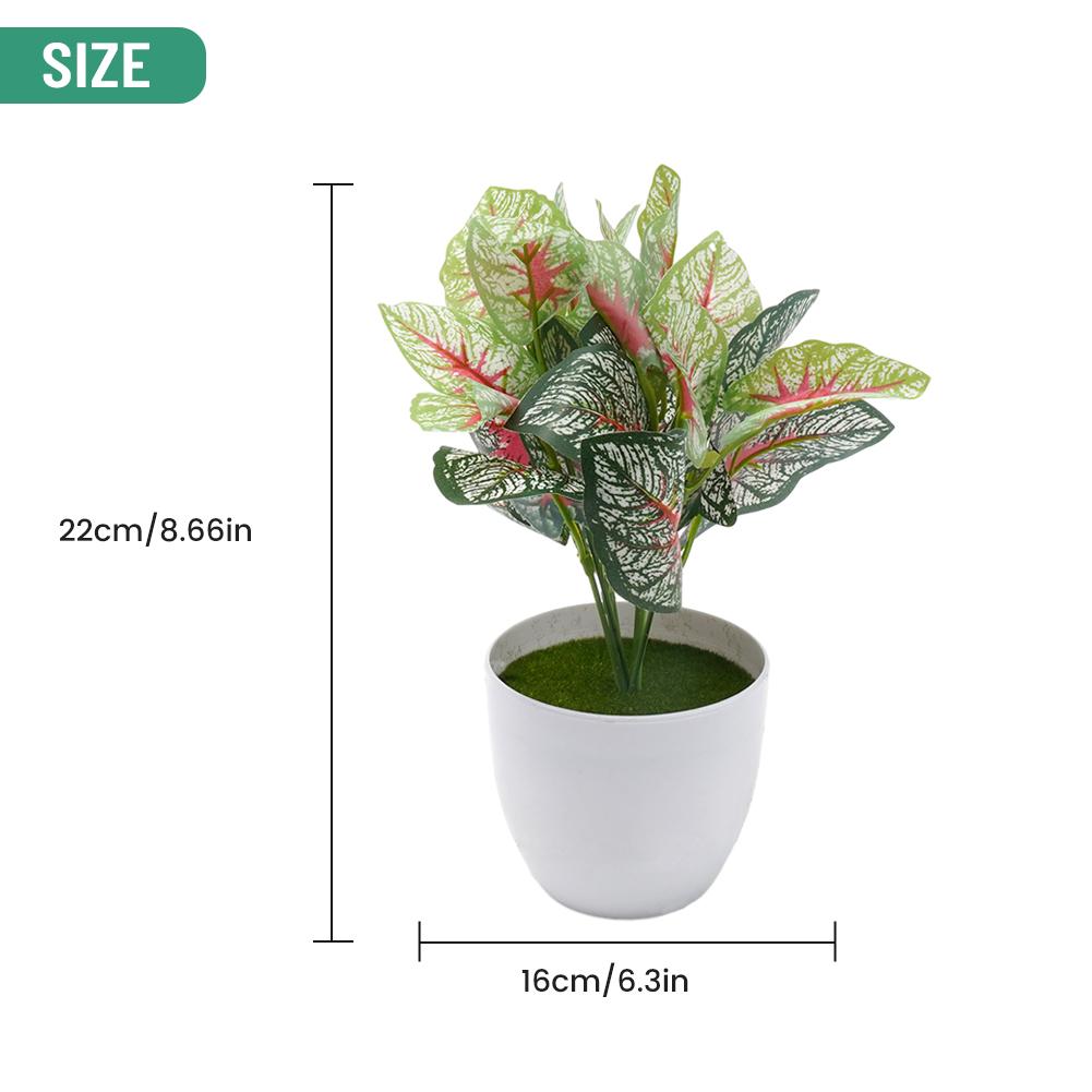 With Pot Artificial Bonsai Home Plastic Realistic Unfading Vivid Color Fake Foliage Plant Looks Realistic Hot Sale