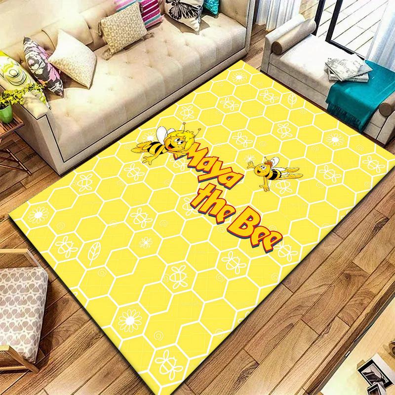 Maya Bee Carpet Rug for Living Room Bedroom Home Sofa Decoration,Kids play Nonslip Floor Mat