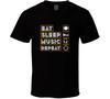 Essen Schlafen Musik Wiederholen Lustiges Geschenk T-Shirt