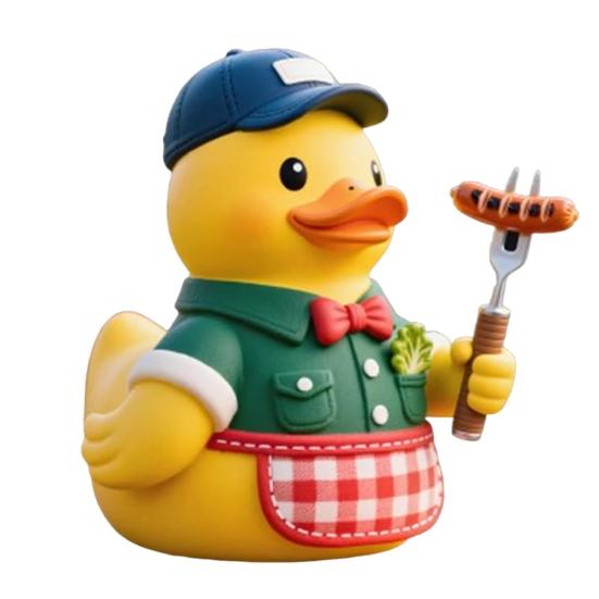 BBQ Duck Figurine Collectible Tabletop Duck Decoration Resin Duck Statue for Shelf Cabinet Bathroom Decor Ducks Enthusiasts Gift