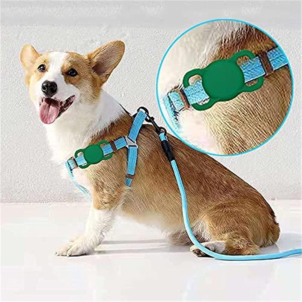 Silicone Protective Case Compatible for Airtags Finder Scratch Pet Loop Holder Compatible for Apple Airtag