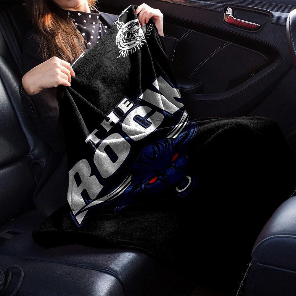 1pc THE ROCK Soft Flannel All Season Throw for Home, Office, Outdoor UseDurable Comfort Soft Warm Throw for Home