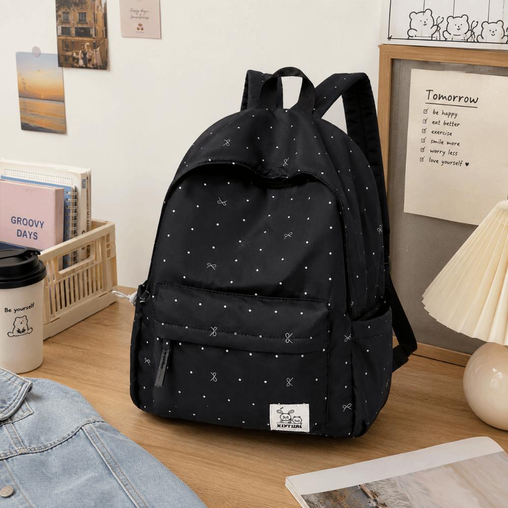 Casual Polka Dot Backpack Lightweight Large Capacity School Bag Cute Students Daypack  Gift