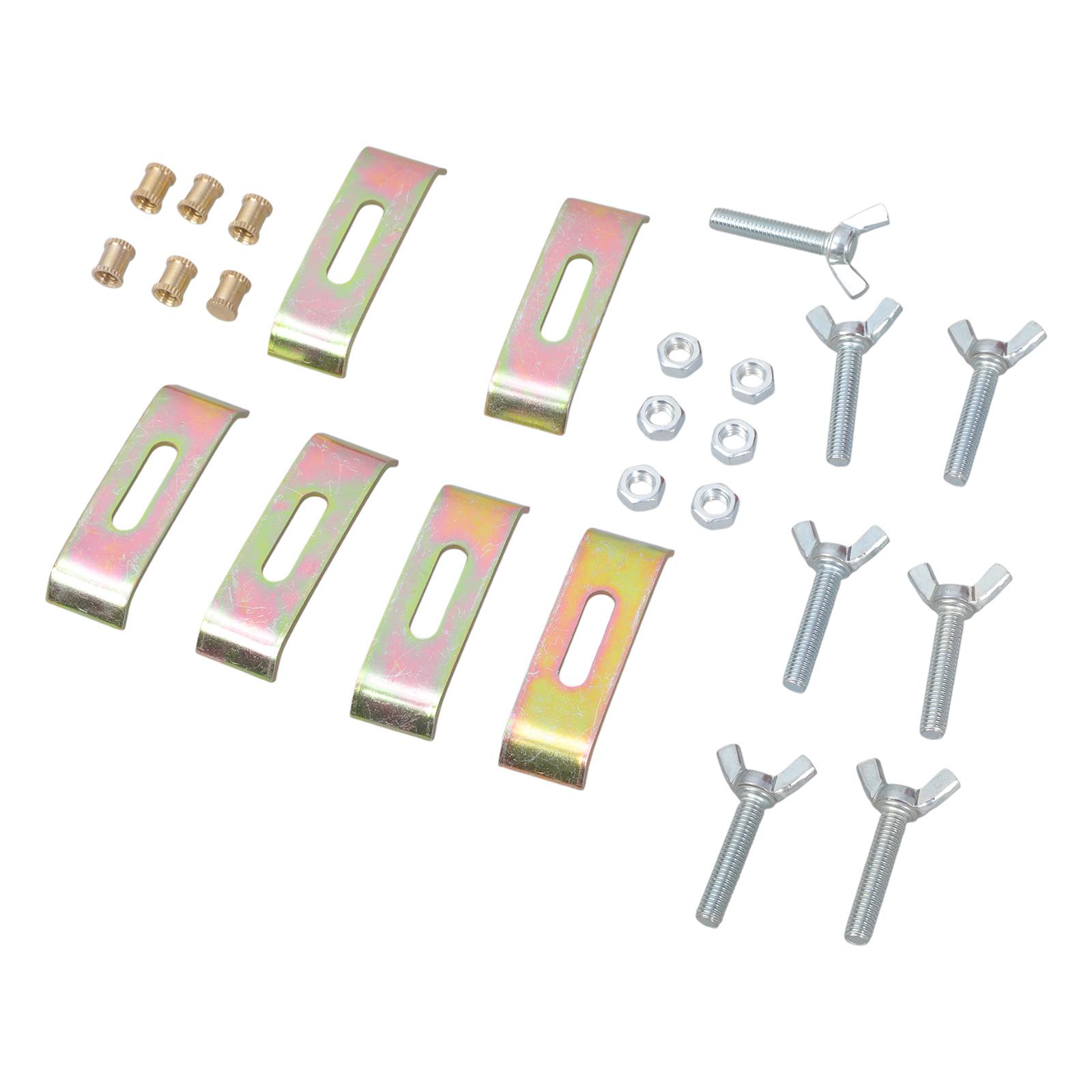 

Набор из 6 кронштейнов для монтажа под столешницу Высокопрочные крепежные зажимы Набор зажимов для монтажа под столешницу для кухонных и ванных раковин