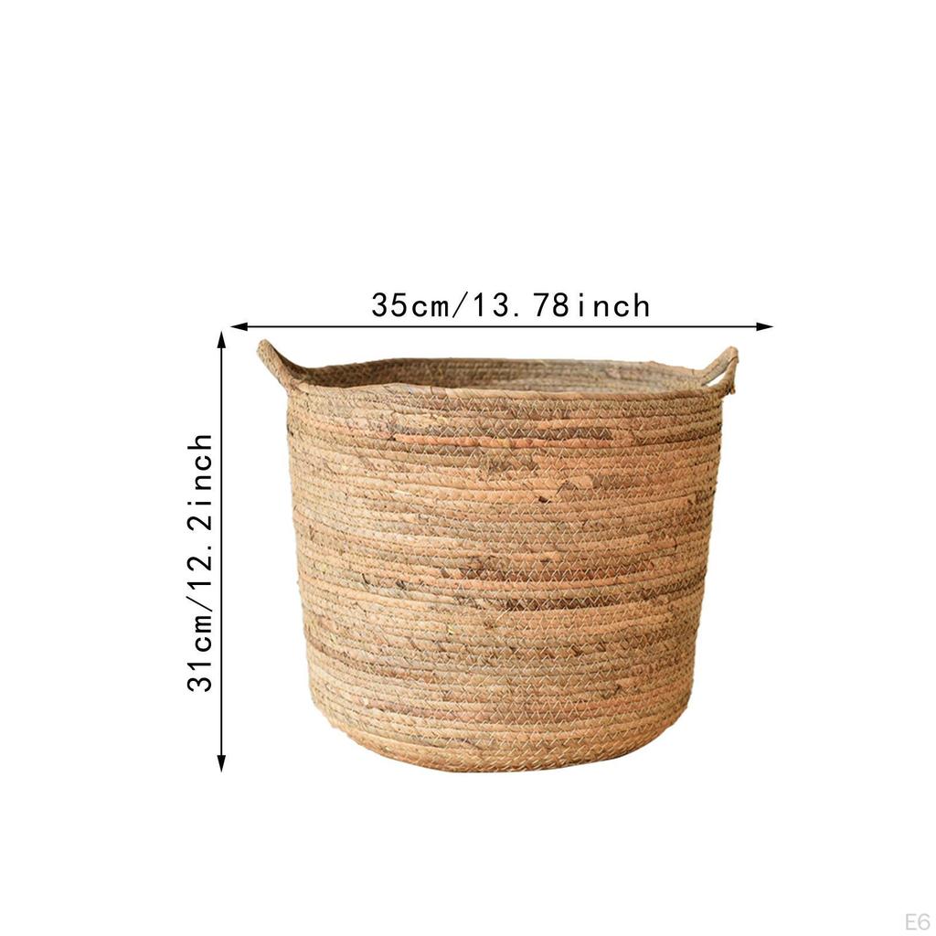 Woven Plant Basket Flower Pots Decorative Large Capacity Holder Storage