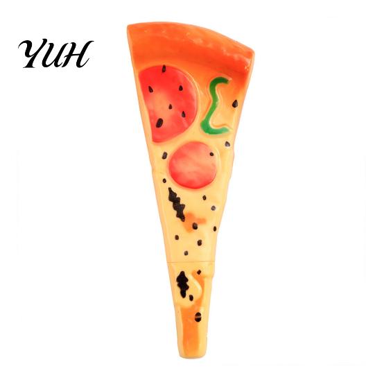 Cute Food-shaped Pen Creative Pizza Croissant Shaped Ballpoint with Magnetic Fridge Sticker Realistic Simulated Food Smooth Writing Novelty Stationery A