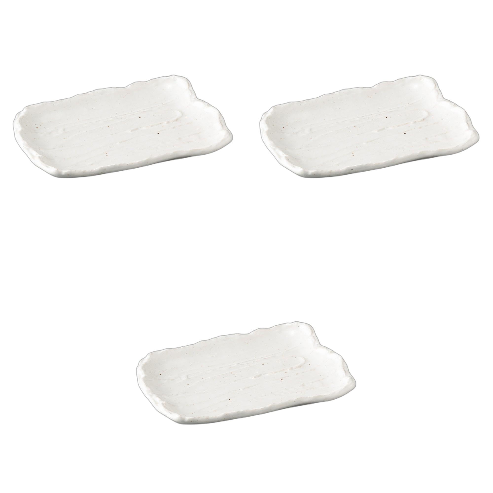 

Set of 3 22cm Yakitori Plates x 15 x Ceramic Yakitori Plates by Setomonohonpo Rough-Edged [22 2cm]