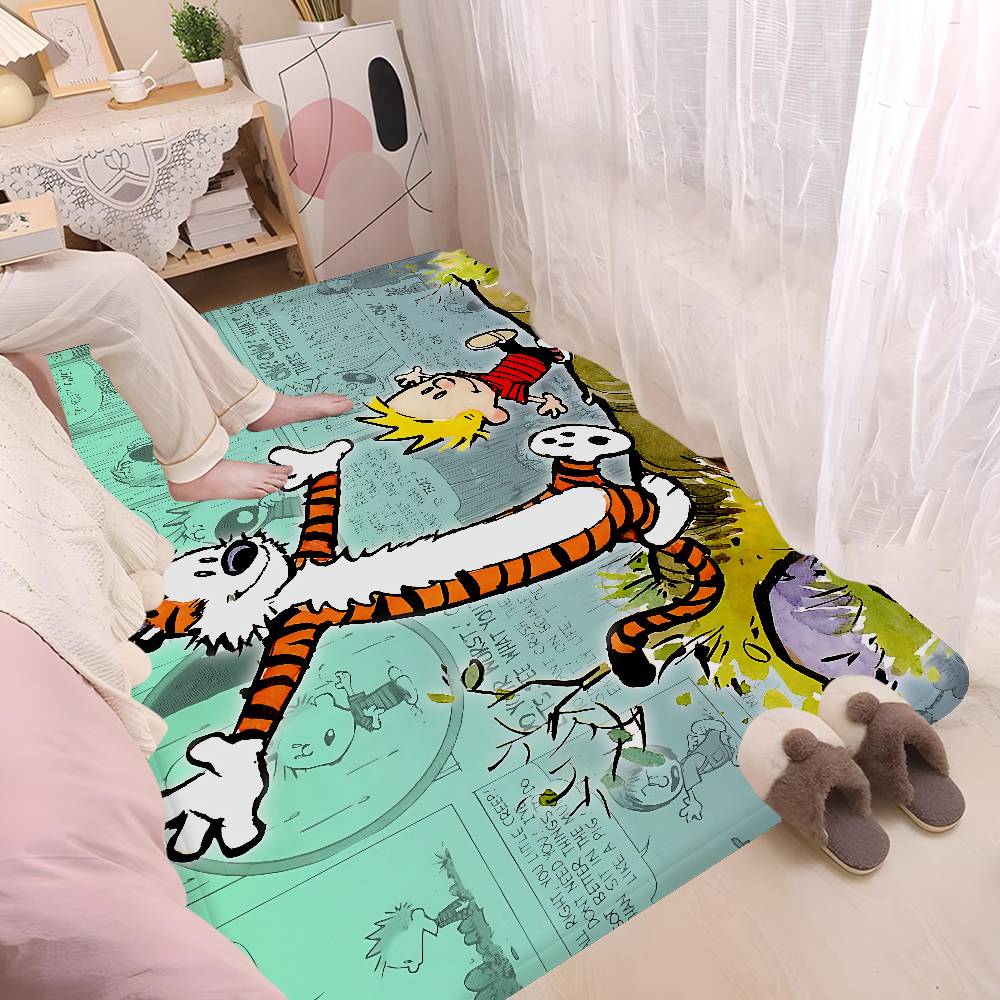 Book C-Calvin And H-Hobbes Floor Mat Rectangle Anti-slip Home Soft Badmat Front Door Indoor Outdoor Mat Hotel Decor Mat