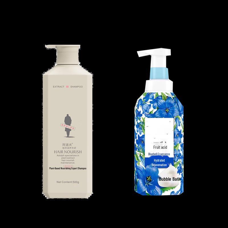 Adolph Plant Extract Nourishing Shampoo & Bluebell Body Wash Set