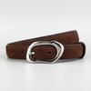 Minimalist Leather Belt For Women With Alloy Buckle For Casual Daily Wear
