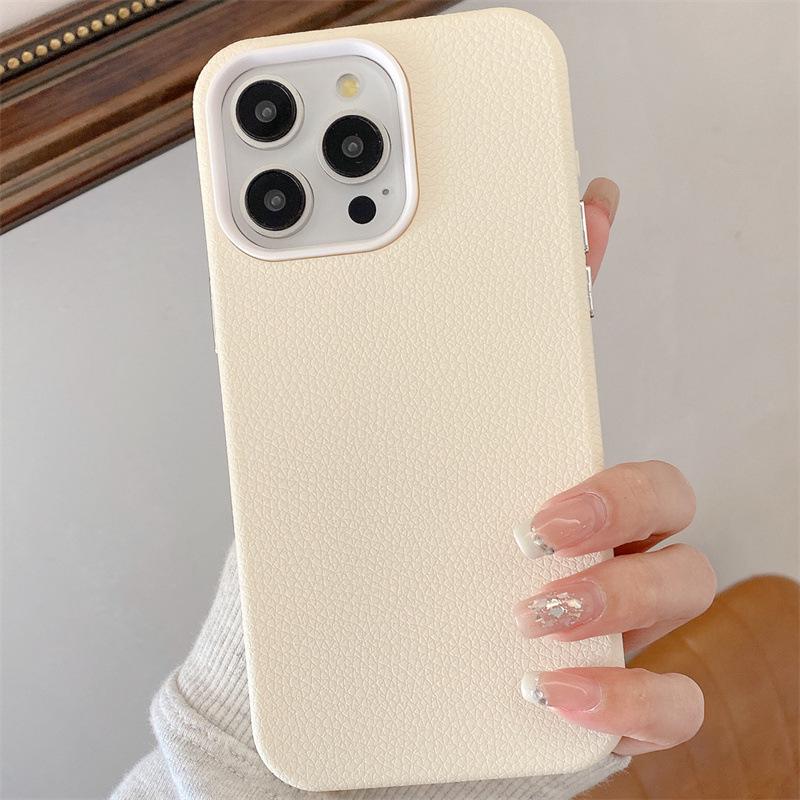 Doppeltes Leder-iPhone16e-Gehäuse Kompatibel mit Apple 16/15, Silikon 13, Hartschale 11, Grenzüberschreitend 14