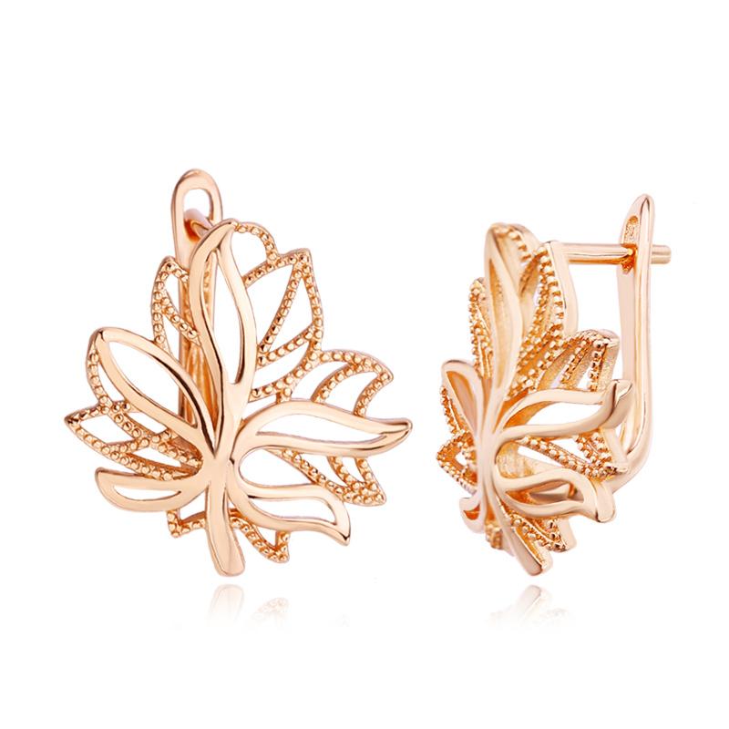 

Серьги-клипсы MINTHA в форме листьев, модные свадебные повседневные модные ювелирные серьги цвета розового золота для женщин, свадебные серьги A