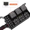 12V Fuse Relay Box 6 Way Relay Fuse Box Pre-Wired Relay Box with 6 Relays and 12 ATC/ATO Fuses Relay Panel Fuses4