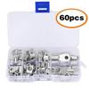 60Pcs Bolt Holes Tinned Car Copper Cable Lug Battery Terminal Group Wire Terminal Kit Connector Group Terminal Sc6-6 Sc16-8