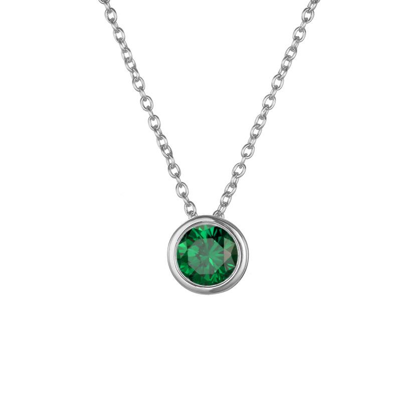 eManco Elegant Titanium Steel Diamond Clavicle Necklace for Women - Versatile, Non-Fading, Stainless Steel Pendant.