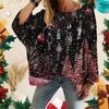 Women's Christmas Print Knitted Sweater Cardigan
