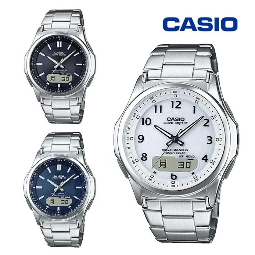 CASIO wristwatch men solar radio-controlled analog date day display second WVA-M630D-7AJF.