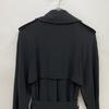 HELMUT LANG Black rayon trench coat coat S blackUsed