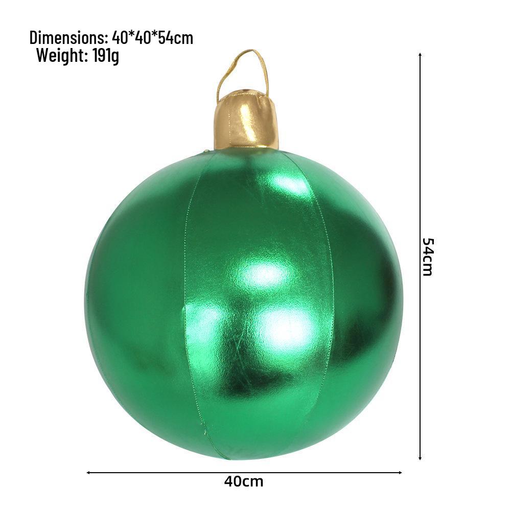 Outdoor Christmas PVC Inflatable Ball & Candy Cane Pendant Decoration