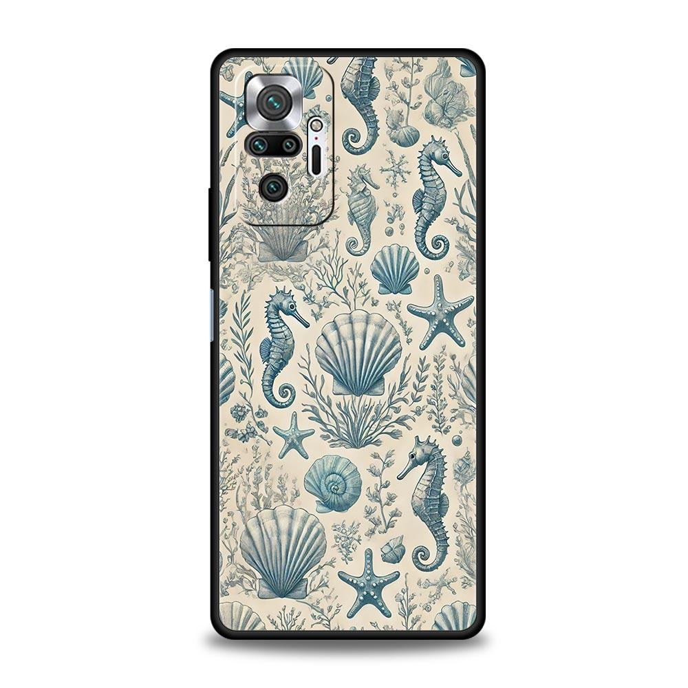 Blue Ocean Fish Phone Case Cover for Redmi 14C 10C Note 15 14 13 12 10 11 K40 Pro Plus 5G Shockproof Soft TPU Shell Fundas Bags