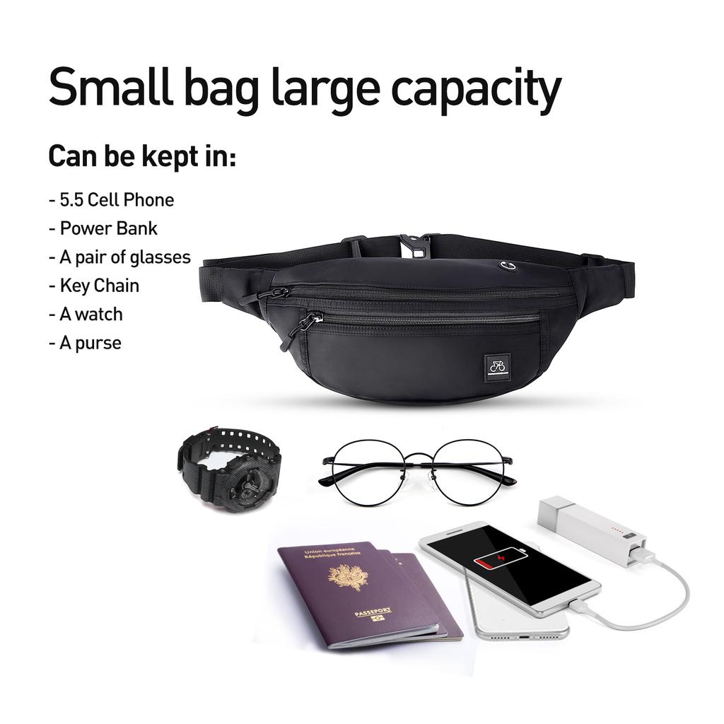Sling Bag for Men, Small Crossbody Bag Casual Phone Chest Bag Lightweight Bicycle Travel Backpack Sling Bag for Travelling Hikin
