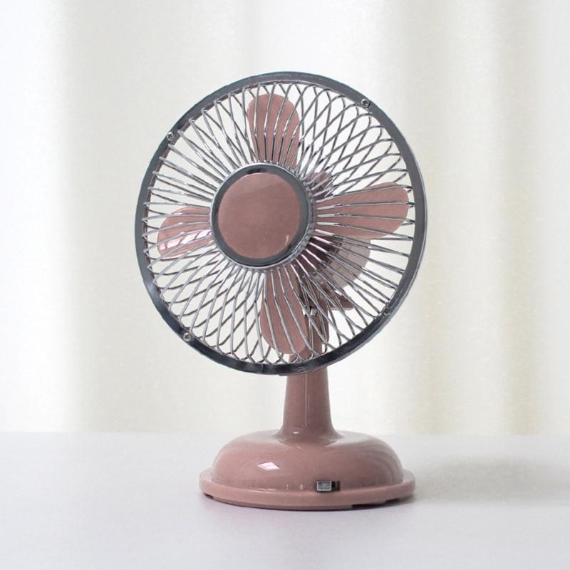 Small Table Fan 5.7inch Oscillating Table Fan 2-Speed USB/AA Battery Power Desk Fan Gift