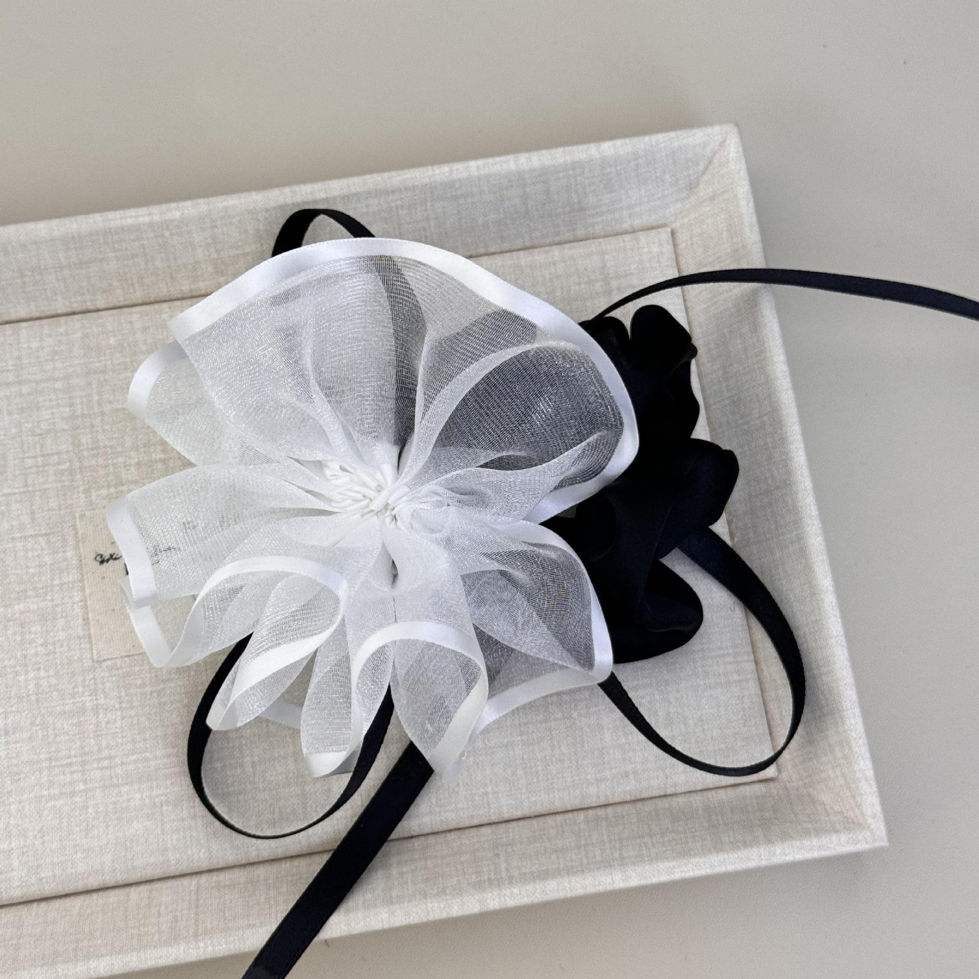 

Корейские нежные аксессуары для волос цветочные ленты кольца-кишки эфирные и милые резинки для хвостика и резинки для женщин