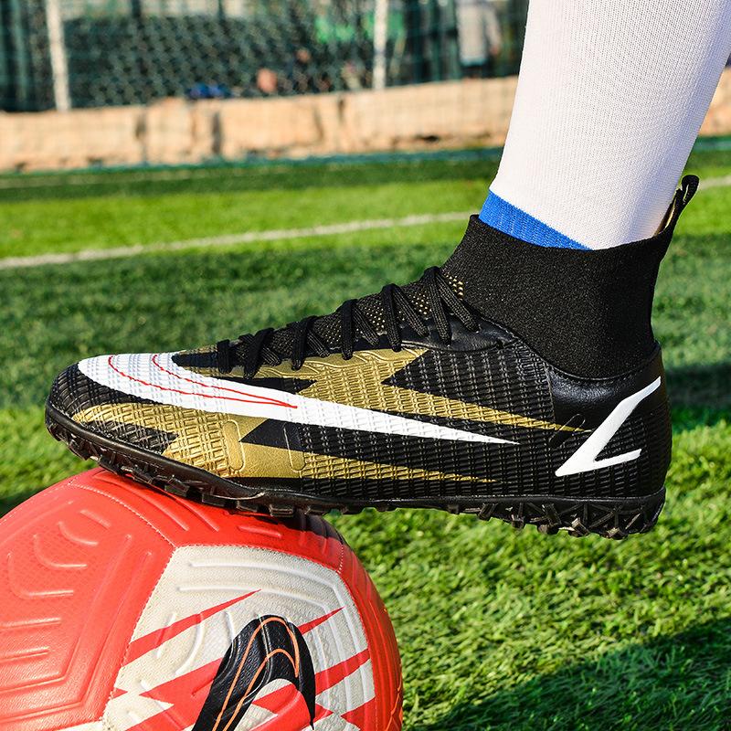 High-Top Football Shoes Tf Broken Nails Artificial Turf Ag Long Nails Boys And Girls Teenagers Students Training Shoes