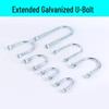 Mingzhiao Galvanized Extended U-Bolt M8X77X101 - 20 Pack